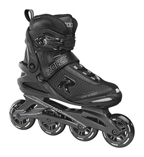 Roces Icon - Patines en línea para Hombre, Color Negro y Gris Oscuro, Talla 37