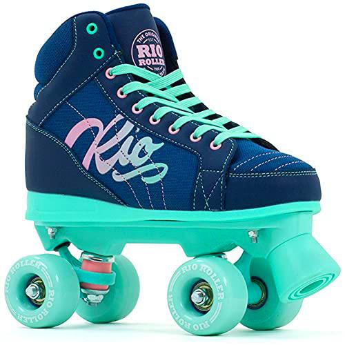 Rio Roller Lumina Adults Patines, Adultos Unisex, Navy/Green (Multicolor), 42