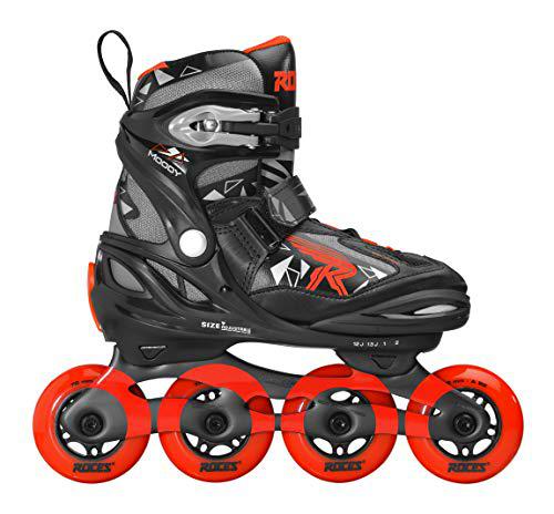 Roces Joven Moody Boy TIF - Patines en línea, Color Negro y Rojo, 36-40
