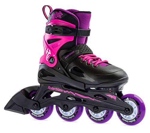 Rollerblade Patines en línea Fury G para niña, Color Negro/Rosa, 230