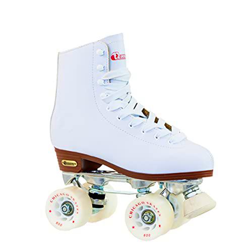 Chicago Skates Patín para Mujer con Forro de Piel, Color Blanco, 5