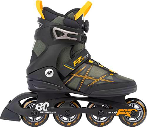 K2 Patines en línea F.I.T. 80 Boa para Hombre, Color Gris Mostaza 30G0315 EU: 40.5 (Reino Unido: 7/EE.UU.: 8)